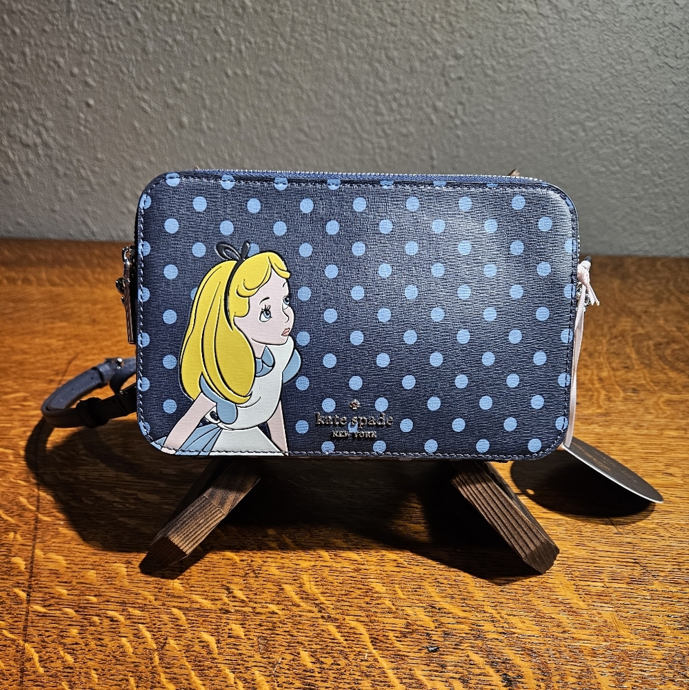 Kate Spade x Disney Alice in Wonderland Double Compartment Crossbody NWT - Picture 2 of 11